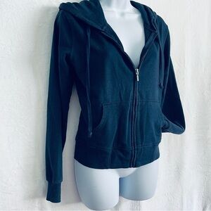 Papaya • Navy Blue Zipper Hoodie